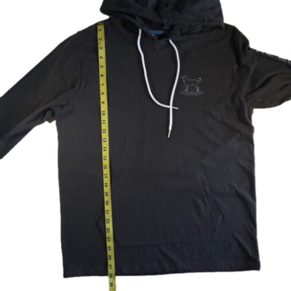 The Black Dog Sweatshirt Mens Medium Gray Full Zip Hoodie Beach Doggy Offroad - Picture 9 of 10